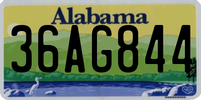 AL license plate 36AG844