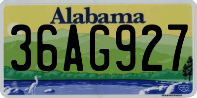 AL license plate 36AG927