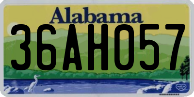 AL license plate 36AH057