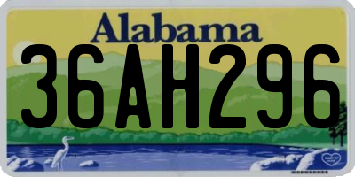 AL license plate 36AH296