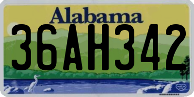 AL license plate 36AH342