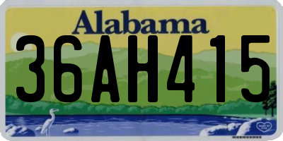 AL license plate 36AH415