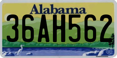 AL license plate 36AH562