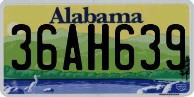 AL license plate 36AH639