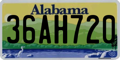 AL license plate 36AH720