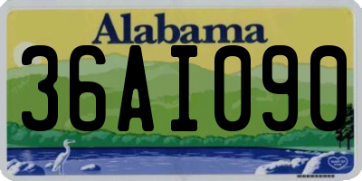 AL license plate 36AI090