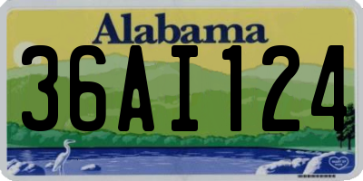 AL license plate 36AI124