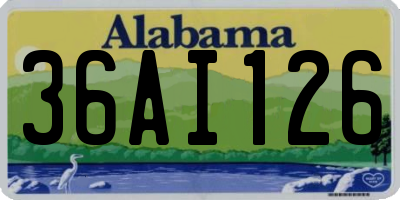 AL license plate 36AI126