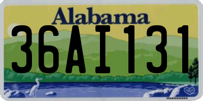 AL license plate 36AI131