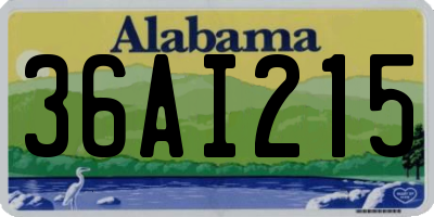 AL license plate 36AI215