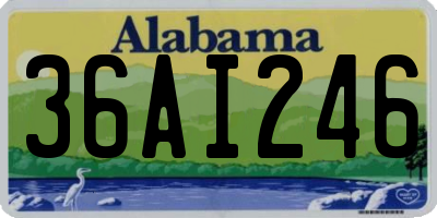 AL license plate 36AI246