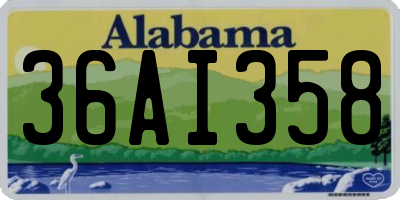 AL license plate 36AI358
