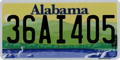 AL license plate 36AI405