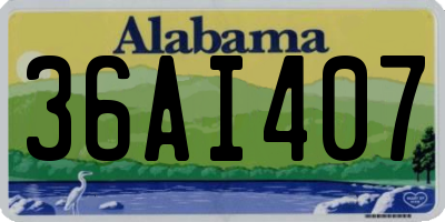 AL license plate 36AI407