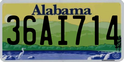 AL license plate 36AI714