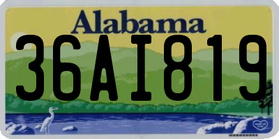 AL license plate 36AI819