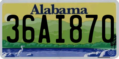 AL license plate 36AI870