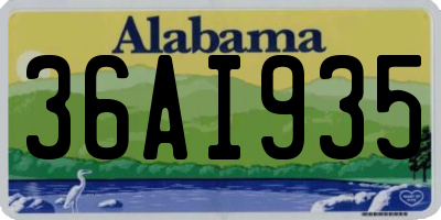AL license plate 36AI935