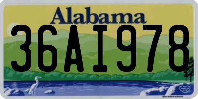 AL license plate 36AI978