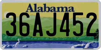 AL license plate 36AJ452