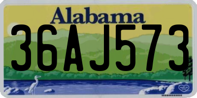 AL license plate 36AJ573