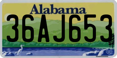 AL license plate 36AJ653