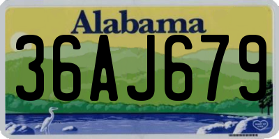 AL license plate 36AJ679