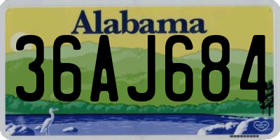 AL license plate 36AJ684