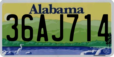 AL license plate 36AJ714