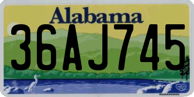 AL license plate 36AJ745