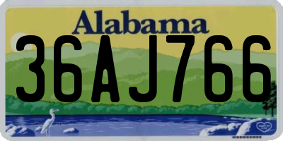 AL license plate 36AJ766