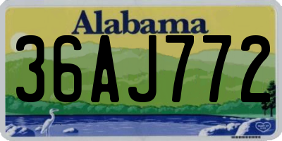 AL license plate 36AJ772