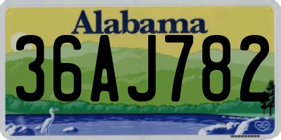 AL license plate 36AJ782