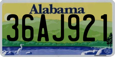 AL license plate 36AJ921
