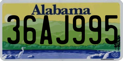 AL license plate 36AJ995