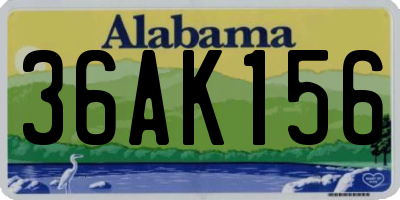 AL license plate 36AK156