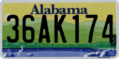 AL license plate 36AK174