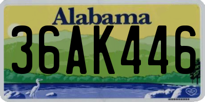 AL license plate 36AK446