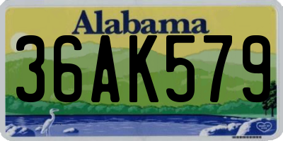 AL license plate 36AK579
