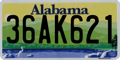 AL license plate 36AK621