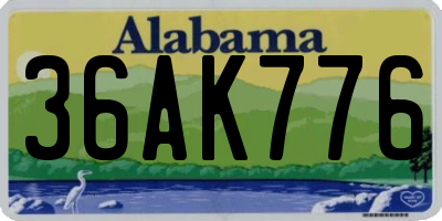 AL license plate 36AK776
