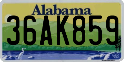 AL license plate 36AK859