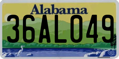 AL license plate 36AL049