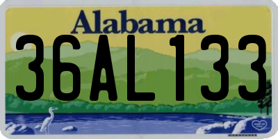 AL license plate 36AL133