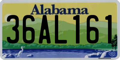 AL license plate 36AL161