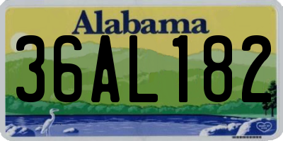 AL license plate 36AL182