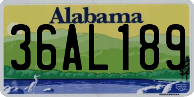 AL license plate 36AL189