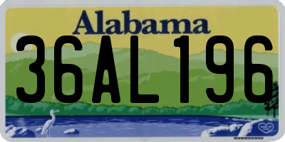 AL license plate 36AL196