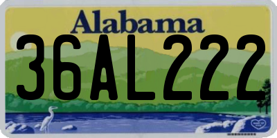 AL license plate 36AL222