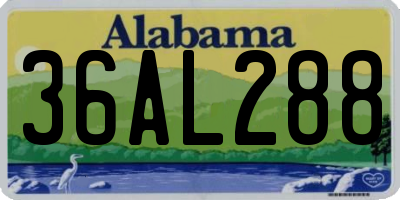 AL license plate 36AL288
